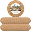 13" Round Woven Placemats Set of 24, Heat Resistant Plate Chargers by XOHUYD