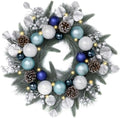 Valery Madelyn 20" Pre-Lit Christmas Wreath for Front Door with Lights by ValeryMadelyn