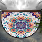 Mandala Door Mat for Outdoor Indoor Welcome Mat Half Round Doormat Entryway Rug 24" x 36" Door Mats for Home by Pardick