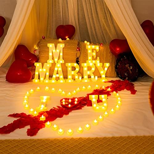 Homemory Marry ME Light Up Letters Proposal Decoration Kit with Tea Lights - Image 4