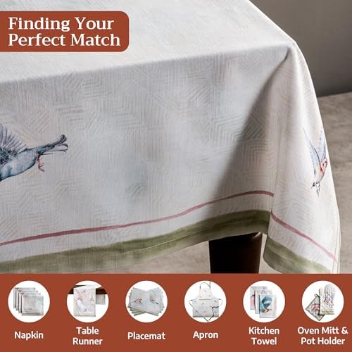 Maison d' Hermine Table Cloth Rectangle Table Reusable 100% Cotton 70"x90" - Image 4