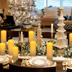 YOROXRG 24 Pack Christmas Decoration Flickering Flameless Candles, Battery Operated Candles,LED Candles for Home Decor,Wedding,Halloween,Birthday,Valentine'sDay (D2.2 xH 5" 6" 7" Ivory) - Image 3