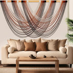 Tiamon Boho Wall Decor - 59''W x 35.4'' L Macrame Wall Hanging Dip-Dye Large Tapestry Art for Home Bathroom Farmhouse Bedroom Living Room Office Natural Modern Rustic Decoration by Tiamon