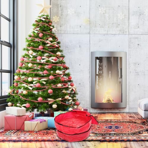 Christmas Wreath Double Layer with Handles Storage Bag for Festival Use - Image 6