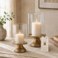 Apsways Hurricane Glass Candle Holders for Pillar Candles, Set of 2 by Apsvwys