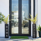 Glitzhome Set of 2 Wooden Welcome Porch Sign, Rustic Double Sided Box-shaped "WELCOME, HOME" Porch Sign for Front Porch Decor, Black, 30"H - Image 6