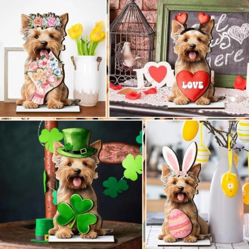 Wooden Tabletop Animal Decor Magnetic Interchangeable Seasonal (A) - Image 5