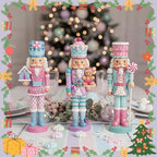 Simgoing 3 Pcs Macaron Gingerbread Nutcracker Christmas Resin Soldier Decor - Image 5