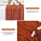 20 Pack Terracotta Cheesecloth Table Runner 120 Inch 10FT Rustic Boho Gauze Cheese Cloth Table Runner for Wedding Party Baby Shower Thanksgiving Christmas Decoration - Image 6