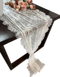 10 Pcs White Lace Table Runner 30 x 120 Inch Vintage Rustic Table Runner for Wedding Bridal Shower Baby Shower Party Decorations Embroidered Boho Lace Table Cloth Runners by Unknown