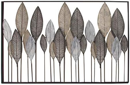 Deco 79 Metal Leaf Wall Sculpture, Wall Art 59" x 1" x 37" Bronze - Image 5