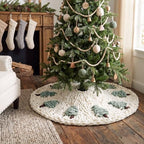 48'' Chunky Knit Christmas Tree Skirt Beige Xmas Trees Skirt - Image 3