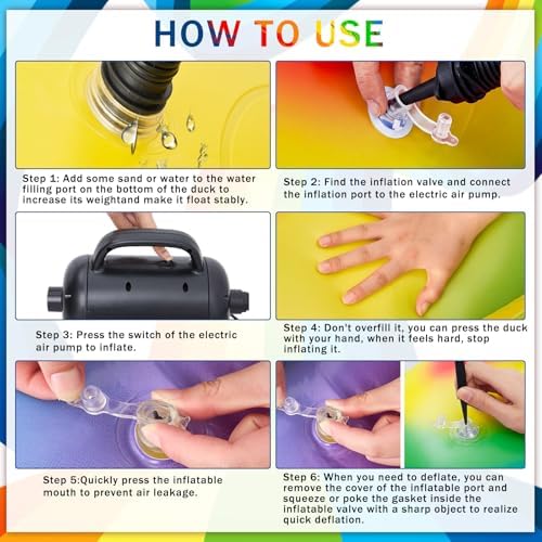 Hungdao Golf Cart Parade Decorations Kit – Rainbow Float Party Supplies with Inflatable Duck, Tinsel Garlands, Flag Bunting & Streamers for Community Parades, Summer Parties & Outdoor Events - Image 5