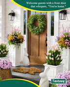 2Pack 20in Eucalyptus Wreath for Front Door, Artificial Green Leaves Greenery Wreath, All Season Wreath for Porch Window Wall Farmhouse Indoor Outdoor Home Decor - Image 5