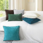 CaliTime Decorative Couch Throw Pillow Covers 22 X 22 Inches Coffee - Image 4