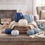 RattanView 7 Pcs Fall Pumpkins Decor, Resin Thanksgiving Table Centerpiece - Image 3