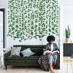 Freyalife Fake Vines for Room Decor (96 Pack 689Ft) Artificial Ivy Leaves Hanging Greenery Garlands for Home Bedroom Wall Wedding Christmas Party Office Patio Indoor Outdoor Garden Decor - Image 4