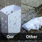 50 Pack Waterproof Luminary Bags with Flameless Candles, Star - Image 2