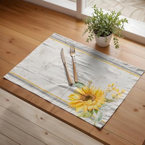 Maison d' Hermine Placemats Set of 4 Reusable 100% Cotton (13"x19") - Image 5