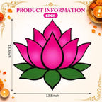 Dunzy 6 Pcs Diwali Rangoli Mat Varalakshmi Pooja Decoration, Pink Lotus - Image 3