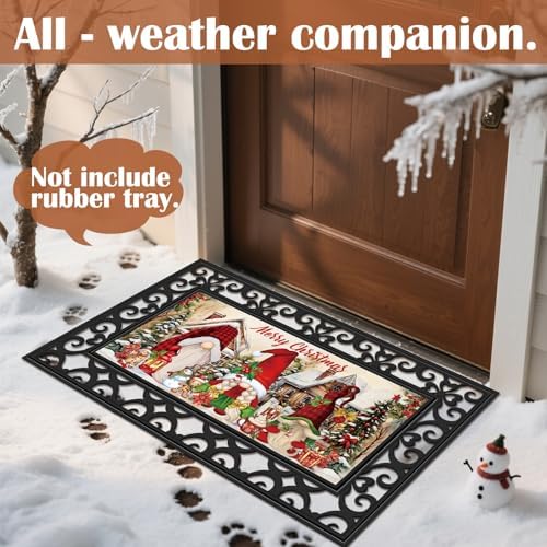 Nuanchu 12 Pack Seasonal Doormat Inserts, 10x22 in, Interchangeable, Gnomes - Image 5