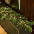 Birchlitland Christmas Garland with Lights Cadar Lighted Garland Battery Operated with Timer or USB Light 6FT 80 LED Fairy Lights, Faux Vine with Lights for Mantel Fireplace and Holiday Decor by Birchlitland