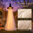 2 Pack 5 Ft Large Light Up Ghost Decor - Halloween Decorations Outdoor - Image 4