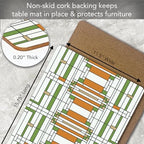 CounterArt Oak Park Skylight by FLW Boxed Set of 4 Hardboard Placemats - Image 4