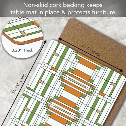 CounterArt Oak Park Skylight by FLW Boxed Set of 4 Hardboard Placemats - Image 4