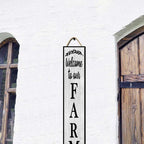 48x8 Inch Farmhouse Rustic Vertical Welcome Sign for Front Porch - Wood Plank Set, Quaint "Welcome to Our Farm House" Print, Ideal for Indoor & Outdoor Display - Image 5