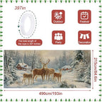 Christmas Garage Door Banner 7x16FT, Winter Reindeer Family Garage Door Cover, Large Outdoor Xmas Decoration for Garage Doors, Garden Fence & Holiday Parties - Image 4