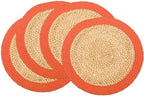 Chardin Home Round Verona Woven Jute & Cotton Placemat, 14 Inch, Set of 4 by ChardinHome