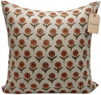 Linen Throw Pillow Covers 20x20 inch Terracotta and Olive Decorative Pillow Covers for Living Room, Bedroom by LineandLoop