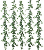 mizii 5 Pack 395" Artificial Vines Ivy Garland Fake Vine Realistic Silk Green Leaves Faux Hanging Plants Greenery Decoration for Outdoors Wedding Arch Party Indoor Mantle Bedroom Home Decor by Mizii
