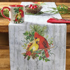 Park Designs Holiday Cardinal Love Table Runner 13" x 54" - Image 2