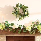 Valery Madelyn St. Patrick's Day Wreath for Front Door with Lights, Artificial Spring Eucalyptus Wreath with Shamrock Clover Ornaments, Prefect Gift and Decoration for Irish Festival Home Party-18'' - Image 2