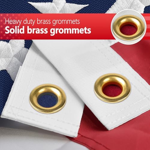 USA Flag Made in US,American Flag,Premium 5x8 American Flags Outdoor Heavy Duty Made in USA,5x8 Nylon US Flag Durable United StatesFlag5x8Ft - Image 5