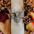 Arthur Court Elk Head Napkin Rings - Rustic Metal Set of 4 for Lodge Decor, Thanksgiving & Holiday Dining - Image 5
