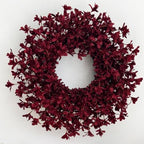 24 Inch Burgundy Fall Wreaths for Front Door, Artificial Forsythia Wreath by GinzeTopHomeDecor