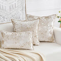 Premium Series, Crushed Velvet Throw Pillow Covers, Luxury Thick Cushion Cases for Home Decor, Cream White, 12x20 Inch, Covers Only by HERAYLI