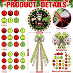 Gejoy 32 Pcs Red and Lime Green Christmas Tree Decoration Set - Image 3