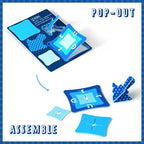 Dripless Hanukkah Candles Set - 45 Multi Tone Blue and White Ombre Spiral Candle Includes a DIY Dreidel, Prayer Card - Standard Size Menorah Candles Enough for Eight Nights of Chanukah By Zion Judaica - Image 4
