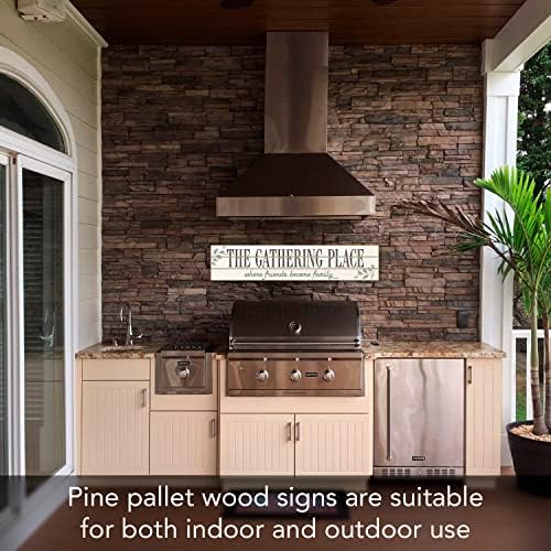 Highland Home Gathering Place Horizontal Wood Entryway Sign - Image 7