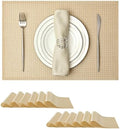 Leetaltree Woven Vinyl Placemats Set of 24, Gold Sequin by Leetaltree-ArtatEveryTable