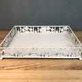 Ramadan Kareem Party Tray Metal Moon Star Shaped Dessert Trays Eid Mubarak Food Serving Holder Plates for Muslim Islamic Festival Party Decorations Gift Home Table Sign (White) by tiecawk