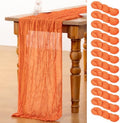 DeZerlor Orange Cheesecloth Table Runners 12 Pack Summer Fall Runners by DeZerlor