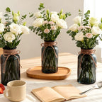 12 Pack Mason Jar Vases for Centerpieces, Black Glass Flower Vase - Image 5