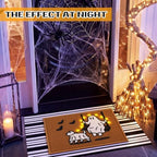 Moucuny 2 Pcs Halloween Coir Doormat Outdoor Glowing, Non Slip - Image 4