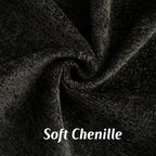 FUTEI Pack of 2 Chenille Soft Throw Pillow Covers 22x22 Inch, Black - Image 2
