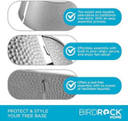 BIRDROCK HOME 4-Panel Christmas Tree Collar - Metal Holiday Skirt Decor - Water Base Protection from Pets (Silver - Hammered) - Image 6